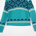 Weatherproof NEW  Fair Isle Pullover Sweater, Turqouise, Size Large Photo 4