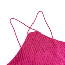 Mango MNG  Pink Crochet Knit Cropped Halter Tank Top Size Medium Photo 5