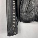 Harley Davidson Black Soft Leather Zip Front Studded Angel Wing Logo Jacket Photo 4