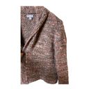 J.Jill  Open Cardigan Sweater Italian Wool Alpaca Soft Brown Pink Marled Small Photo 4