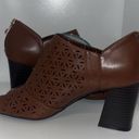 Andrew Geller Andrew Gellar CHASE Open Toe Bootie 3” Block Heel Women’s 9 Memory Foam Brown Photo 9