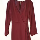 Lush Clothing Lush Elly Wrap Dress Size S Burgundy Berry Wine Photo 1