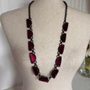 Coldwater Creek Purple Crescent Gem Long Necklace Photo 0