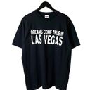 Urban Outfitters Vintage Y2K Las Vegas Dreams Come True Graphic Tee Black Medium T Shirt Solid Photo 1