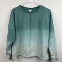 Garnet Hill  Green Classic French Terry Sweatshirt M Photo 2