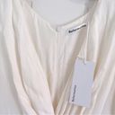 Reformation  Gatsby Dress Long Sleeve Gown in Ivory, Size 0, NWT Photo 5