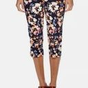 st. john's bay NEW  Blue Multi Floral Capri Cropped Pants 14 Photo 0