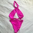 frankie's bikinis Dorothy hot pink cross chest wrap one piece bikini L Photo 9