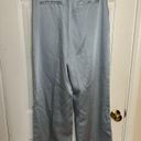 ZARA  satin blue wide leg high rise trousers pants small Photo 1