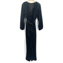 Eloquii  Jumpsuit Size 18 NWT Black Velvet Tie Belt Wide Leg Cocktail Evening Photo 2