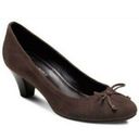 Ecco  New Dehli Suede Coffee Brown Pumps Heels Flex Sole Size 40 US 9/9.5 Photo 0