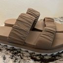 Sorel  Women's Size 11 Roaming Two Strap Slide Sandal Brown Tan Leather GUC Photo 4