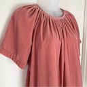 Old Navy  M Pink Velvet Short Sleeve Top Career Holiday Shirred Crew Neck Photo 3