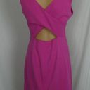 Betsey Johnson  Scuba Cross Back Sleeveless Cocktail Dress Fuchsia Pink Size 2 Photo 9