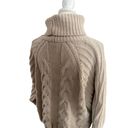 The Moon  & MADISON Beige Cable Knit Turtleneck Size Large Photo 4