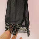 Vintage Gadzooks Black Mesh Beaded V Photo 9