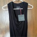 Cynthia Rowley  Cowl Neck Racer Back Black Sleeveless Maxi Dress Photo 1