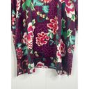 Natori NWT  Kasumi Mandarin Sleepshirt 3/4 Length Purple Floral Size XL Photo 3