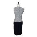 St. John Women’s Dress Shift Pencil Tweed Button Front Black White Size 2 Photo 3