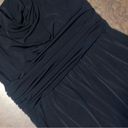 White House | Black Market  Draped Cocktail Dress in Black
 - size 10 Photo 4