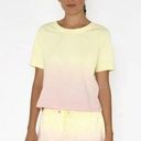 Nicole Miller Womens Sorbet Dip Dye Shirt & Short Lounge Set Yellow Pink Size XS Photo 0