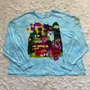 Disney Top Encanto Tie-Dye Long Sleeve T-Shirt Crewneck Casa Madrigal Blue 2X Photo 1