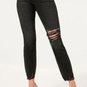 Good American  Good Legs Distressed Skinny Cigarette Jean in Black172 Photo 5