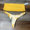 Daisy NWT Dippin 's Honey Marble Tie Dye Bikini Bandeau Thong Golden Yellow XL Photo 6