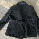 st. john's bay  Womens wool Blend Pea coat Button Jacket Womens Petite Small Photo 1