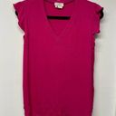 Kate Spade  NY Womens Pink Cap Sleeve V Neck Blouse Size Small Live Colorfully Photo 0