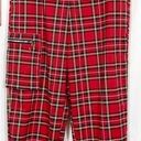 Hot Topic  Red Plaid Jogger Cargo Pants Grunge Goth Punk Retro Photo 1