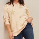 Torrid  Ivory & Metallic Gold Starry Jacquard Knit Hooded Sweater Size 1X Photo 0