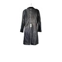 Marc New York  3 button black long genuine leather jacket Coat Lined size M Photo 4