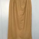 vintage savannah  Tan 100% Wool Button Back 90s Y2K Classic Office Maxi Skirt 10 Photo 0