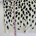 Cyrus  Animal Print White and Black Button Down Cardigan Sweater Size Medium Photo 3