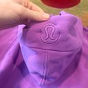 Lululemon Scuba Oversized Half Zip Hoodie Cropped Moonlit Magenta Purple XS/S Photo 3