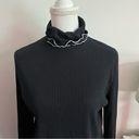 J.Crew  • Black White Contrast Ribbed Turtleneck Top Photo 4