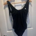 Adidas  black striped one piece swimsuit Photo 9