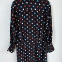 Equipment  Femme Blue Silk Claudette Star Printed Shirt Dress Sz 8 Photo 3