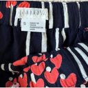 Cooperative  Navy Red Heart Print Valentines Skirt Size Small Photo 5