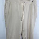 Ralph Lauren Lauren  Cream Drawstring High-Rise Joggers Women's Size Large L Photo 2