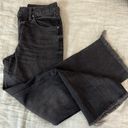 ALLSAINTS NWOT  Mazzy Black Cropped Wide Leg Raw Hem Jeans Size 25 $249! Photo 2