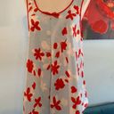 Oscar de la Renta  Pink Label Cami Sleeveless Top S Small Red Poppy Floral Tank Photo 8