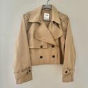 Abercrombie & Fitch Abercrombie Women's Short Cropped Trench Coat - Tan, M Photo 8