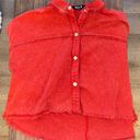 Cropped Jean Jacket Red Size L Photo 1