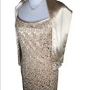 Poly Gold Lace Overlay Sleeveless Formal Special Event Ball Gown Prom Dress M Size M Photo 3