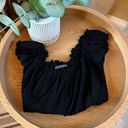 Brandy Melville Black Ruffle Off the Shoulder Top Photo 1