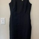 J.Crew  | NWT Scoop Neck Resume Linen Blend Sleeveless Midi Sheath Dress Black 8 Photo 0