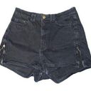 American Apparel  Black Shorts Size 28/29 Zippered Sides Photo 0