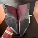 GUESS Burgundy Purple velvet Mixed Media Buckled Strap Acora Point Toe Wedge dress Boot Photo 9